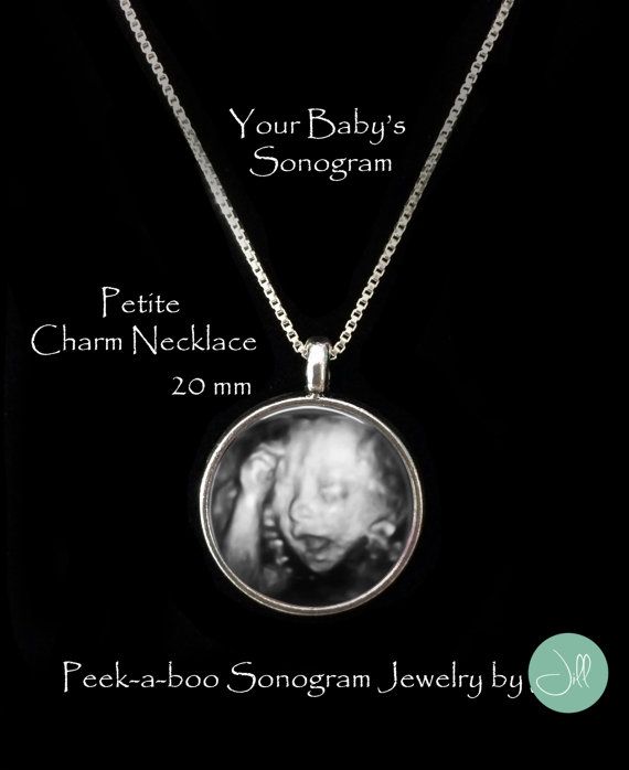 Sonogram Photo Necklace Sonogram Pendant Baby by NowThatsPersonal Baby Sonogram, Baby Ultrasound, Photo Necklace, Photo Pendant, Small Gift Boxes, Pregnancy Gifts, Ultrasound, Sterling Silver Chain, Chain Pendants