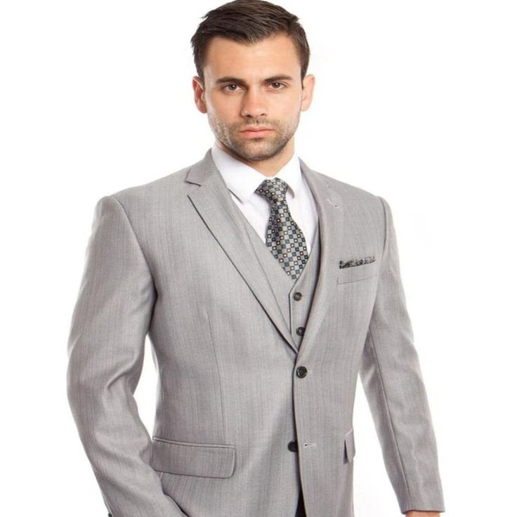 This Light Grey Suit - Silver Gray Suit For Wedding For Groom And Groomsmen Textured Solid Two Button Front Closure Notch Lapel Side Pockets Interior French Facing Two Besom Front Pockets With Flap Closure Modern Fit Color : Gray Fitted Wedding Suit And Tie Accessories With Notch Lapel, Classic Single Button Blazer For Wedding, Classic Groom Suit With Notch Lapel, Classic Notch Lapel Suit For Groom, Classic Flat Front Suits For Wedding, Classic Wedding Suit With Flat Front, Classic Flat Front Wedding Suits, Fitted Single Breasted Sets For Groom, Classic Fitted Suit For Groom