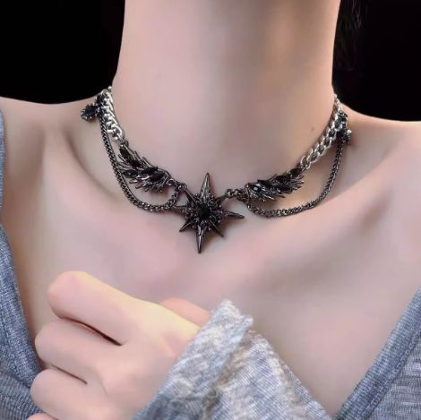 This price is for a necklace only, others are not included. Male Steampunk, Steampunk Fashion Female, Steampunk Fashion Male, Tassel Earing, Gothic Skirts, Tie Necklace, Y2k Black, Steampunk Accessories, Gothic Necklace