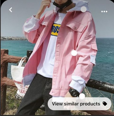 Rp Outfits, Baggy Outfits, Cotton Jacket Men, Raincoat Outfit, Pink Denim Jacket, Loose Coat, Coat Street Style, Denim Jacket Fashion, Pink Stuff