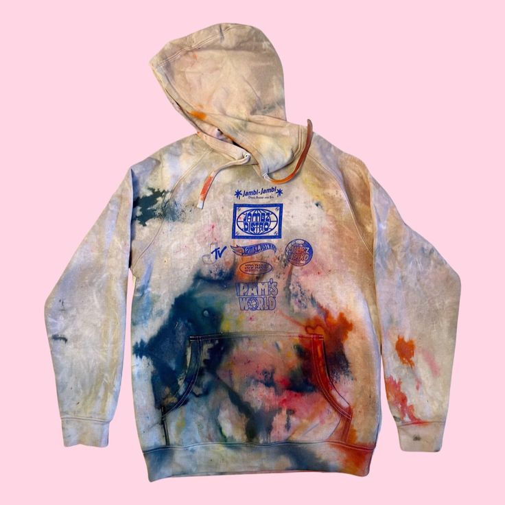 Ice dyed AS colour hoodies. Each one unique and with a variation of colours and bleed. Screen printed by Ministry of Shirts in Armidale. Small to XXL Recommended washing separately first wash. Essential Hoodie, Ice Dyeing, Screen Printing, Screen