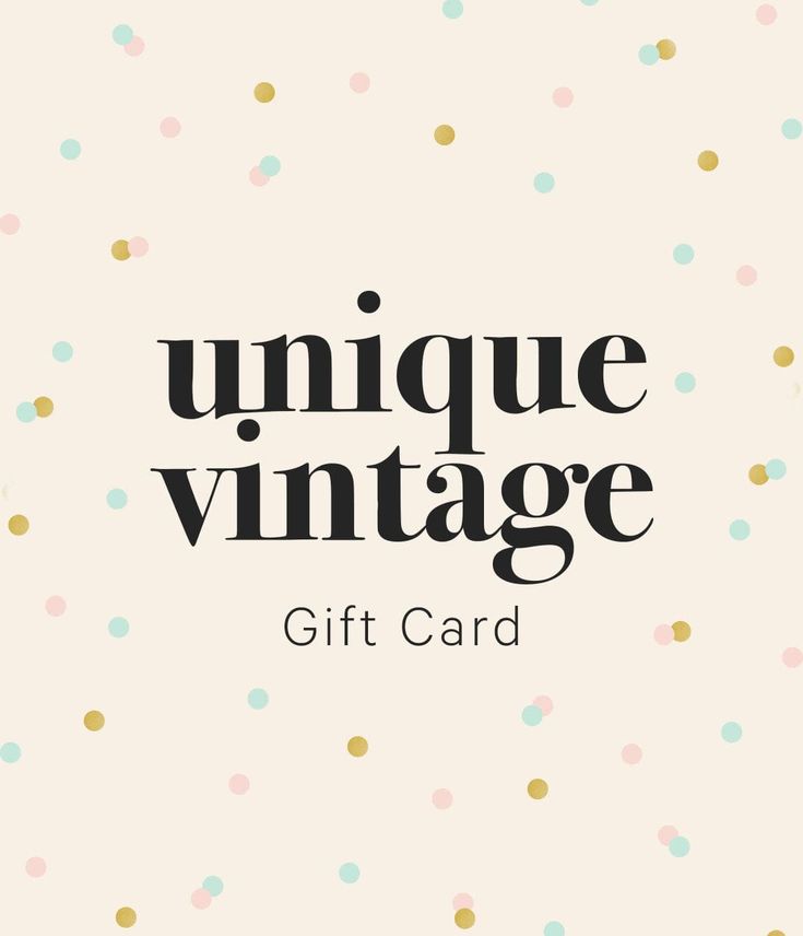 Gift Card - Unique Vintage - Gift Card Unique Gift Cards, Discount Promotion, Blog Sites, Birthday Wishlist, Card Gift, Halloween Sale, Gift Card Sale, Personal Blog, Vintage Gifts