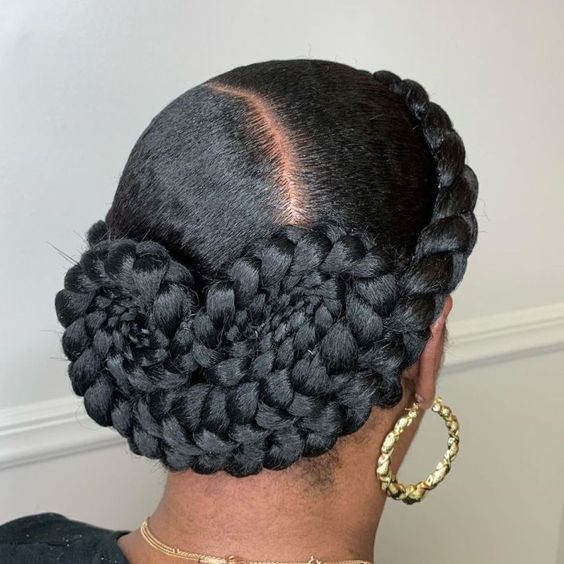 Two Braids Into Bun, Afrocentric Hair, Braided Updo Hairstyles, Best Braid Styles, Protective Braids, Small Box Braids, Dutch Braid Hairstyles, Tight Braids, Goddess Braids Hairstyles