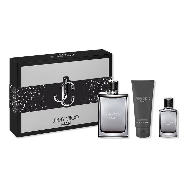 Man 3-Piece Gift Set - JIMMY CHOO MAN 3-PIECE SETFragrance FamilyWoodyScent TypeAromatic Fougere WoodyKey NotesTop - Lavender, Honeydew Melon, MandarinMiddle - Pink Pepper, Geranium, Pineapple LeafBase - Patchouli, Suede, Ambery Woods - Man 3-Piece Gift Set Jimmy Choo Man, Jimmy Choo Men, Wedding Gifts For Men, Gift Box For Men, Fragrance Cologne, Honeydew Melon, Signature Fragrance, Fragrance Set, Wedding Essentials