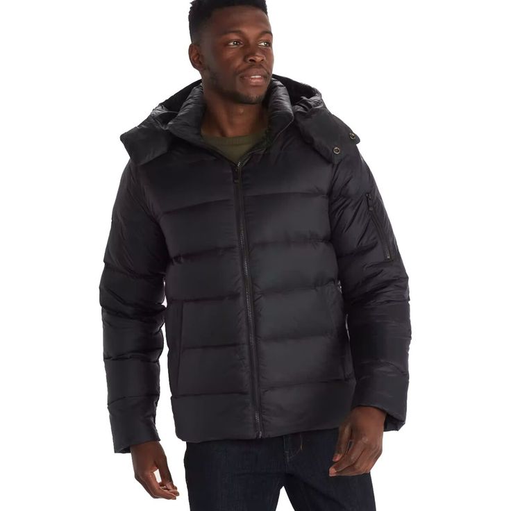 Casual style and winter warmth come together with the Marmot Stockholm Jacket. Featuring a lofty 700-fill power, RDS-certified down insulation, and finished off with a recycled polyester face fabric, the Stockholm Jacket keeps us warm, is lightweight, and brings an everyday casual style. The oversized hand pockets keep our hands warm, while the internal zippered pockets keep our belongings secure. The adjustable hem and hood allow us to stay covered up from the blowing wind, and the elastic Hand Warmers, Stockholm, Insulation, Casual Style, Access Denied, Mens Jackets, Bring It On, Mens Outfits, Elastic