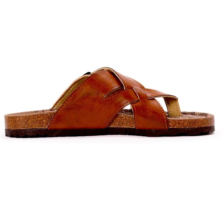 Brand New! Bought And Never Wore. Very Comfy. Size 6. Casual Brown Slippers For Beach, Casual Brown Beach Slippers, Brown Leather Footbed Slippers For Summer, Comfortable Brown Beach Slippers, Comfortable Brown Beach Sandals, Brown Slippers With Textured Footbed For Beach, Brown Flip Flops With Textured Footbed For Vacation, Brown Slide Flip Flops For The Beach, Brown Beach Slippers With Textured Footbed