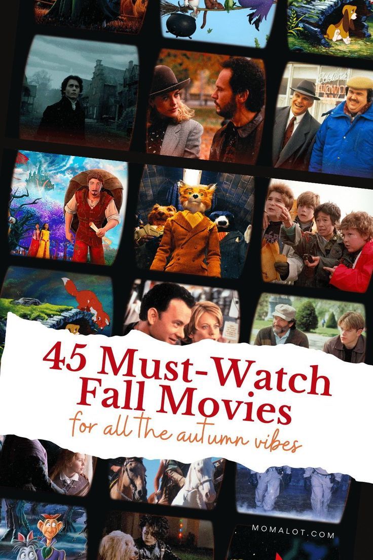 the movie poster for 45 must watch fall movies