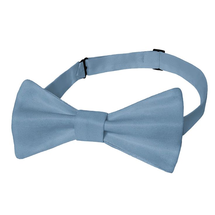 Azazie Steel Blue Bow Tie - Adult Pre-Tied 12-22" - Knotty Tie Co. Blue Suit And Tie Accessories For Black Tie Events, Dapper Blue Bow For Black Tie Events, Blue Bow Tie For Black Tie Events, Blue Bow Ties For Black Tie Occasions, Blue Suit And Tie Accessories With Satin Bow, Blue Standard Bow Tie For Black Tie Events, Classic Blue Suit And Tie Accessories With Satin Bow, Dapper Blue Tie With Satin Bow, Elegant Blue Bow Tie With Tie Back