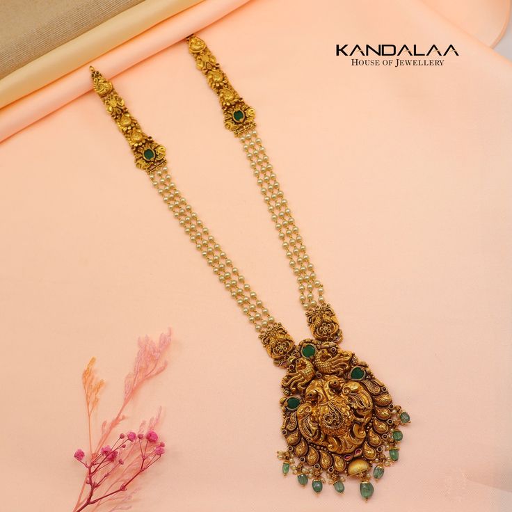 Kandalaa Jewellery, Long Necklaces, Gold Long Necklace, Gold Jewellery Design Necklaces, Gold Necklace Designs, Jewelry Design Necklace, Gold Jewellery Design, Jewellery Design, Gold Jewellery