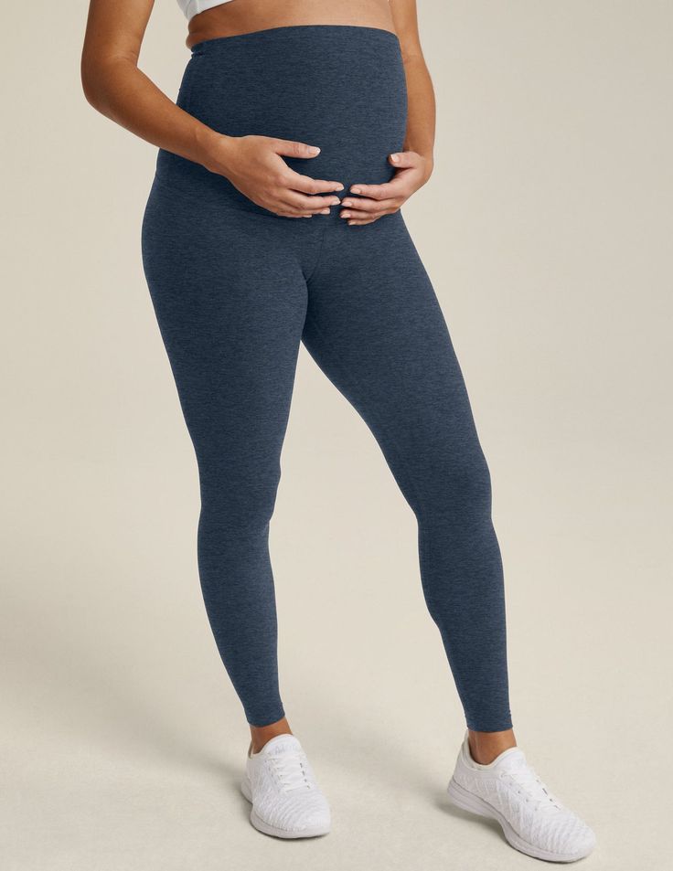 Spacedye Love the Bump Midi Maternity Legging | Beyond Yoga Maternity Bump Friendly Fitted Leggings, Maternity Stretch Leggings, Fitted Bump Friendly Maternity Activewear, Bump Friendly Fitted Maternity Activewear, Bath Clothes, Stocking Stuffers For Baby, Mom Beauty, Maternity Pajamas, The Bump