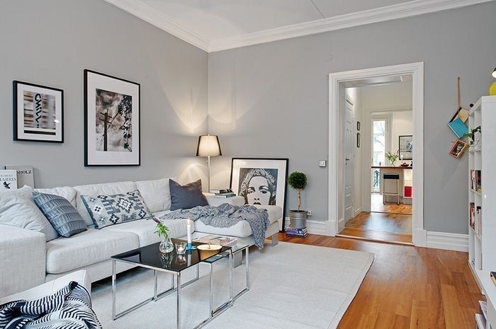 the living room is clean and ready for us to use in its new owner's home