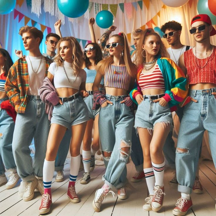 The fashion world is experiencing a major throwback as the 90s style makes a triumphant return to the mainstream. From scrunchies to cargo pants, the iconic 90s Bar Crawl Outfit, 1990 Outfits 90s Fashion, 90s Looks Outfits Party, 90’s Costume, 90 Party Outfits, 90s Fashion Costume, Back To The 90s Party Outfit, 90s Costume Party, 90’s Party