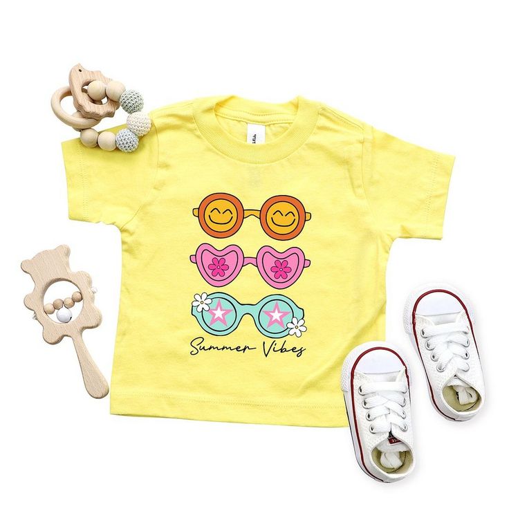 Looking for a cute tee for your kids? We have the perfect Sunnies Summer Vibes graphic tee addition to their closet! Also available in youth tees. Trendy Spring Playtime T-shirt, Fun Graphic Print T-shirt For Playwear, Summer Cotton T-shirt For Playwear, Funny Print Tops For Spring Playtime, Funny Print Tops For Summer Playtime, Cotton Summer T-shirt For Playwear, Summer Playwear Crew Neck T-shirt, Playful Graphic Print T-shirt For Vacation, Funny Print T-shirt For Spring Playtime