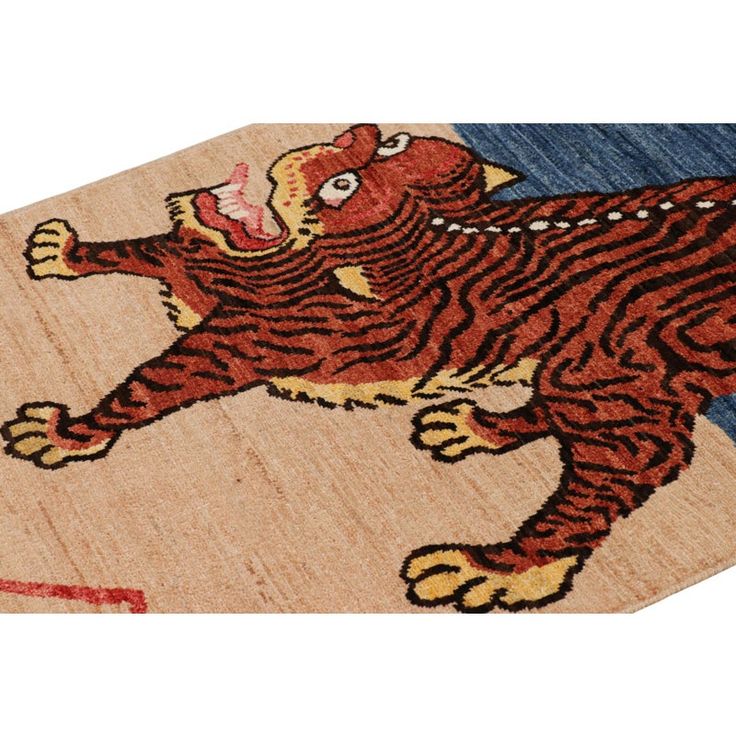 a rug with a tiger on it