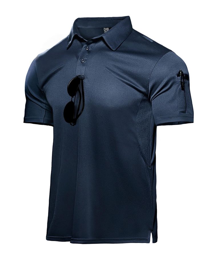 PRICES MAY VARY. Haimont Performance Polo shirts are made of 100% polyester for breathable, quick dry, lightweight, moisture wicking and comfortable soft to keep you cool and dry. Dry fit Polo Shirts: Men's quick dry polo with gusseted mesh underarm increases ventilation. Split vents at side seams let in air and help to enhance mobility. Functional Designs: Classic Polo with no-roll collar and 3-button placket front with sunglasses loop, reinforced dual pen pockets on left sleeve, Integrated mic Military Style Short Sleeve Outdoor Tops, Military Style Short Sleeve Tops For Outdoor, Moisture-wicking Techwear Tops For Outdoor, Military Short Sleeve Outdoor Shirt, Outdoor Military Short Sleeve Shirt, Functional Short Sleeve Polo Shirt For Outdoor, Military Short Sleeve Shirt For Outdoor, Military Style Short Sleeve Outdoor Shirt, Functional Moisture-wicking Shirt For Outdoor