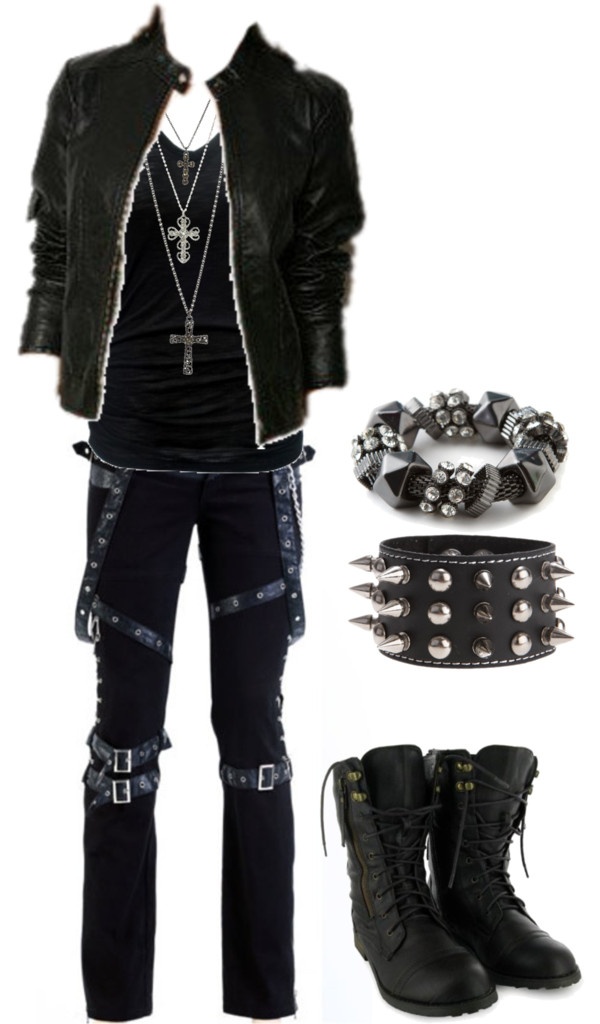 "Untitled #498" by bvb3666 ❤ liked on Polyvore Mens Grunge Fashion, Rock Outfit Men, Ropa Punk Rock, Alt Boy, Outfit Dark, Punk Style Outfits, Mode Emo, Punk Rock Outfits