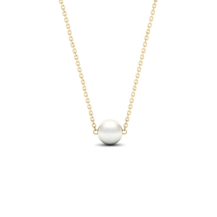 PRICES MAY VARY. DESCRIPTION - Embrace timeless sophistication with our 14k solid gold solitaire pearl necklace for women, featuring a cultured pearl suspended delicately from a golden chain. Our 14k real gold floating pendant necklace exudes an ethereal charm, with a captivating pendant that seems to dance effortlessly on your neckline, adding a touch of elegance to any ensemble. SIZE — Here's the sizes of your new favorite piece! The Pendant Height: 8 mm/0.31 in, Width: 8 mm/0.31 in, Chain Len Stackable Diamond Rings, Gold Jewelry Gift, Gift For Anniversary, Floating Necklace, Cultured Pearl Necklace, White Gold Chains, Cross Jewelry, Evil Eye Jewelry, Eye Jewelry