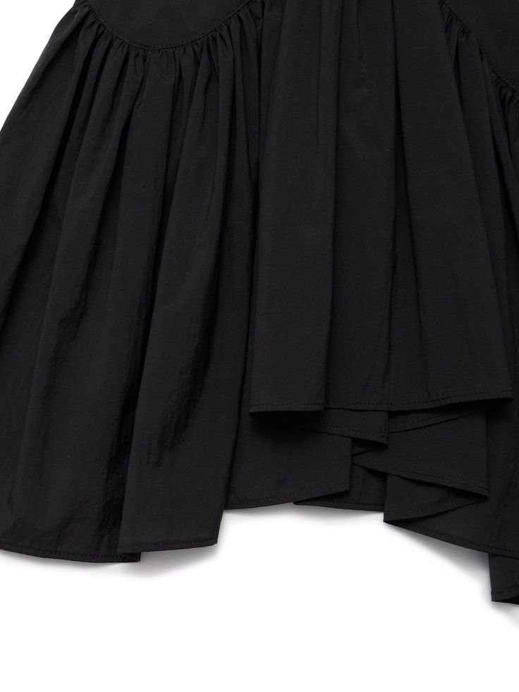 MO&Co. Women's Irregular Hem Pleated Skirt Features : - Elastic waist design - Irregular Gathering Design - Puffy skirt shapeCode : MBB3SKT023Length of size M is 77cmBlack : Model is 178cm tall and wearing a size M MATERIALS & CARE : Material : 84.7% Polyamide 15.3% SpandexMild machine wash below 30°C Do not bleach, hang to dry Do not tumble dry, iron at low temperature Do not dry clean, do not expose to the sun Please wash with special detergent for silk and wool In mesh bag, wash with similar Black Mini Draped Skirt For Spring, Spring Black Draped Skirt With Lining, Black Draped Skirt With Asymmetrical Hem For Spring, Black Draped Skirt With Flowy Fit For Spring, Black Flowy Draped Skirt For Spring, Black Draped Skirt For Spring, Black Flared Draped Skirt For Spring, Black Asymmetrical Hem Mini Skirt For Work, Black Asymmetrical Draped Skirt For Spring