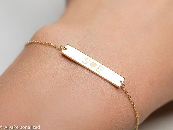 Personalized Friendship Bracelet - Couples Bracelet - Best Friend Gift - Personalized Friend Gift - Customized Sterling Silver Jewelry For Friendship, Customized Jewelry For Friendship On Valentine's Day, Customized Jewelry For Valentine's Day Friendship, Customizable Friendship Bracelet Jewelry, Customized Minimalist Jewelry For Friendship, Personalized Sterling Silver Heart Friendship Bracelet, Personalized Meaningful Jewelry For Friendship, Personalized Stainless Steel Heart Bracelet As Gift, Everyday Customized Stainless Steel Jewelry