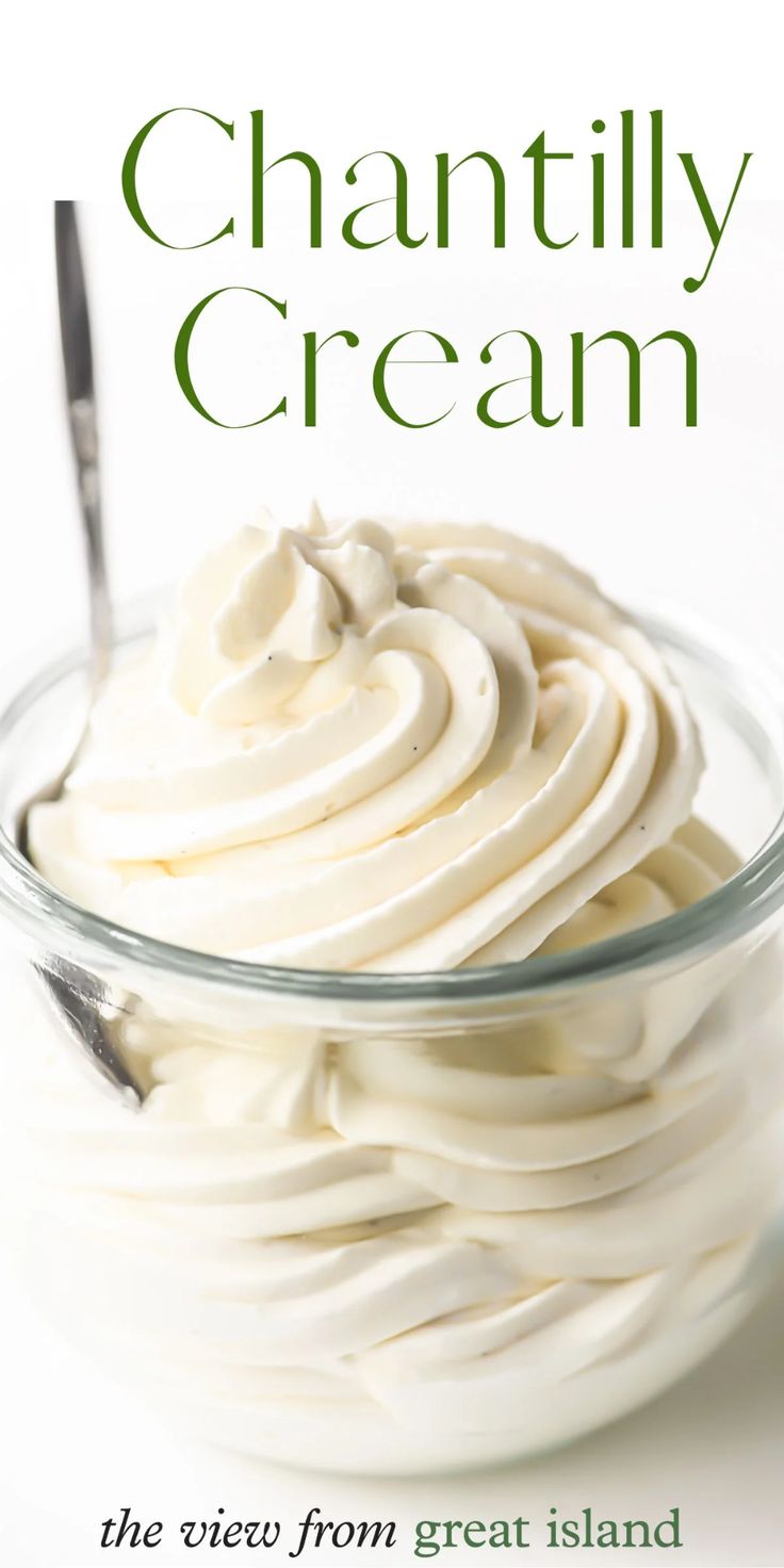 a bowl filled with cream sitting on top of a table