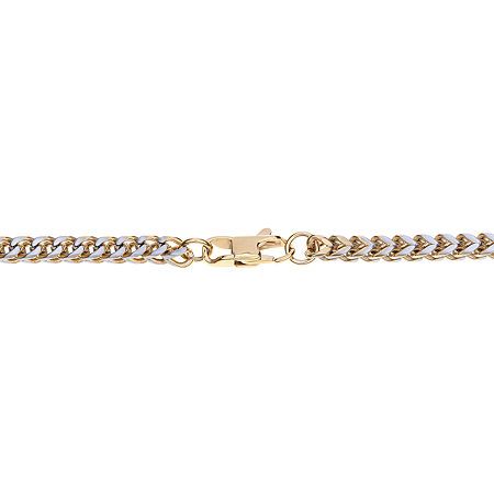 Jewelry Closure: Lobster ClaspLink Construction: SolidStone: No StoneMetal Color: Two ToneChain Length: 24 InchChain Width: 4 MillimetersMetal: Stainless SteelChain Construction: WheatCare: Wipe CleanCountry of Origin: Imported Gold Wheat Chain Bracelet As Gift, Gold Wheat Chain Bracelet Gift, Cuban Link Jewelry With Adjustable Chain For Anniversary, Anniversary Jewelry With Adjustable Cuban Link Chain, Cuban Link Curb Chain Necklace For Anniversary, Adjustable Metal Chain Necklace For Anniversary, Adjustable Chain Link Necklace For Anniversary, Anniversary Cuban Link Necklace With Adjustable Chain, Classic Metal Curb Chain Jewelry