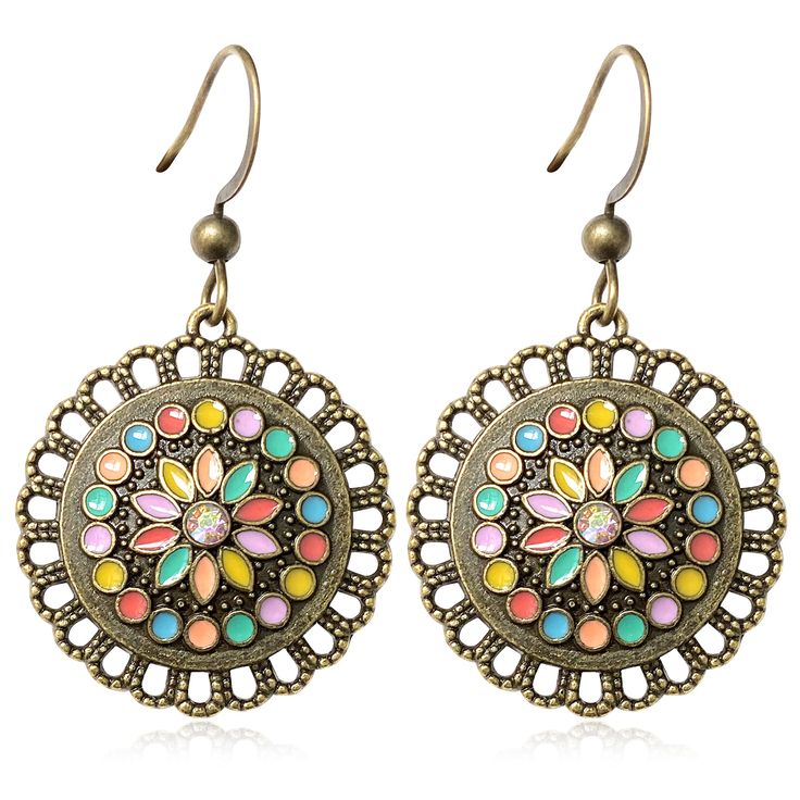 PRICES MAY VARY. ✅ PRODUCT DETAILS – Vintage Silver/Gold Plated. Total length is 45mm/1.77” and total width is 27mm/1.06”. hypoallergenic compliant with all US requirements. ✅ BOHEMIAN BOHO ROUND GEOMETRY DANGLE DROP EARRINGS FOR WOMEN – Beautiful and delicately crafted hollow cut out designs give these earrings a bohemian yet elegant look. You will love the detailing and intricacy of the design. These versatile earrings can be worn with any outfit. so the earring is the perfect present for Chri Circle Geometry, Water Perfume, Bronze Earrings, Spiral Earrings, Round Circle, Bohemian Earrings, Jewelry Outfit, Cut Out Design, Chic Vintage