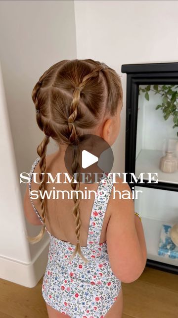 Beach Hair For Kids, Girls Pool Hairstyles, Girls Swim Hairstyles, Kids Pool Hairstyles, Toddler Pool Hairstyles, Toddler Beach Hairstyles, Pool Hairstyles For Kids, Kids Beach Hairstyles, Pool Hair Ideas Hairstyles For Kids