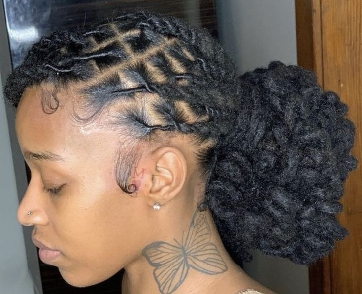 Dreadlock Ponytail Black Women, Dreadlock Birthday Hairstyles, 2 Ponytails With Locs, Loc Styles Low Ponytail, Cute Hairstyles For Dreadlocks, Loc Hairstyles Bun, Low Bun Locs Hairstyles, Two Ponytails With Locs, Dreadlock Hairstyles Wedding