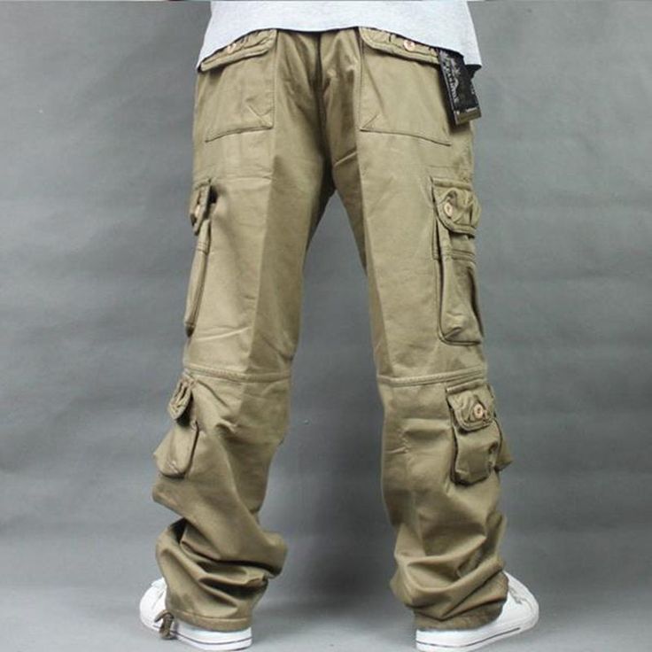 These cargo pants are a great inspiration for anyone who wants cozy trousers. Fashioned of good quality cotton, these mid-waist pants will add style to your look and keep you comfortable throughout the day. The loose-fit pants will complement your hip-hop style in the best way. These pants will get you smiling.Specifications Waist Type: MID Thickness: Heavyweight Style: Safari Style Pant Style: Cargo Pants Origin: Mainland China Material: Cotton Length: Full Length Item Type: Full Length Gender: MEN Front Style: Flat Fit Type: LOOSE Fabric Type: Broadcloth Closure Type: Zipper Fly CN: Jiangsu Brand Name: GeraldBlack Applicable Season: Winter Applicable Scene: Casual Outdoor Cotton Cargo Jeans With Hip Pockets, Combat Style Cotton Bottoms With Pockets, Baggy Cotton Cargo Jeans For Outdoor, Full Length Cotton Cargo Pants For Outdoor, Khaki Cotton Straight Cargo Jeans, Cotton Combat Cargo Bottoms, Cotton Cargo Combat Bottoms, Outdoor Cotton Cargo Pants With Hip Pockets, Combat Cotton Pants With Cargo Pockets