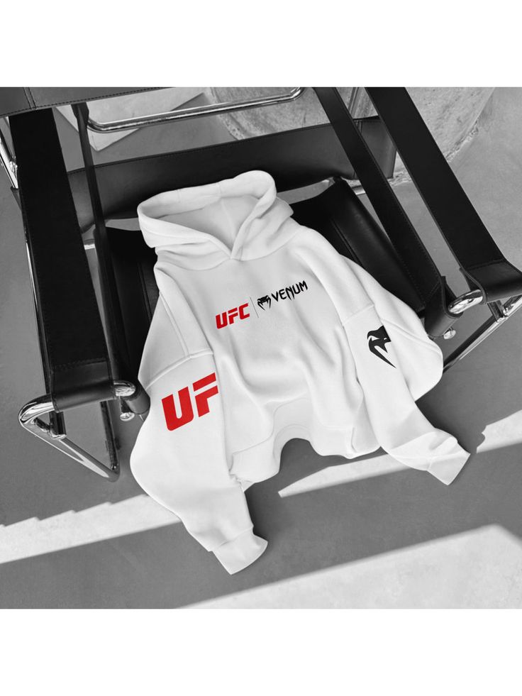 Men Youth Sweatshirt, Oversize Ultimate Fighting Hoodie Oversized Hooded Sportswear Sweatshirt, Oversized Hooded Sweatshirt For Sportswear, White Hoodie For Gym, White Hooded Sweats With Letter Print, White Gym Hoodie Top, White Hooded Letter Print Sweats, Oversized Crew Neck Hoodie For Sportswear, White Long Sleeve Hoodie For Sports Season, Oversized Long Sleeve Hoodie For Gym