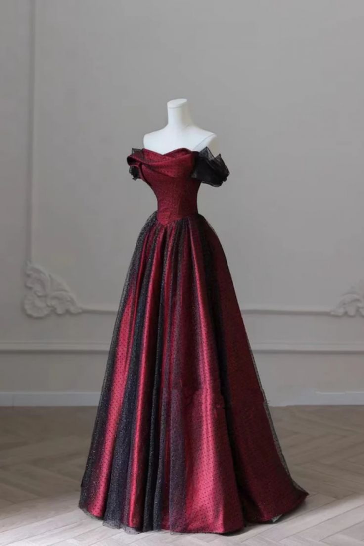 Elegant Long Prom Dresses, Red And Black Formal Outfits Women, Black Long Prom Dress, Red Dress With Black Lace Overlay, Elegant Red Prom Dress, Black Red Prom Dress, Prom Dresses Red And Black, Elegant Long Red Dress, Gala Dresses Red