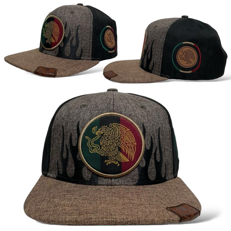 Gender: Men Style: Classic Snapback Cap Features: Embroidery / Flat Brim / Snapback Size/Measures: Adjustable Closure Type: Snapback Brand: Gc Material: 50% Cotton 50% Polyester Condition:100% New & High Quality Color: Brown / Black Season: All Seasons Package Included: 1 Cap Theme: Patriotic, Mexican Heritage Character: Federal Aguila (Eagle) Logo Occasion/Activity: Casual Wear, Everyday Use, Cultural Events Care Instructions: Spot Clean Only / Avoid Soaking Or Harsh Chemicals. Disclaimer: Colo Brown Snapback Baseball Cap With Embroidered Logo, Brown Snapback Cap With Embroidered Logo, Brown Snapback Hat With Embroidered Logo, Brown Embroidered Snapback Hat, Brown Snapback Hat With Embroidered Logo And Flat Brim, Brown Flat Brim Snapback Hat With Embroidered Logo, Brown Snapback Hat With Embroidered Logo And Flat Bill, Mexican Eagle, Embroidery Flats