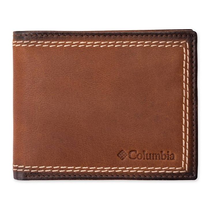 Ideal for life on the go, this RFID bifold traveler wallet by Columbia lets you carry cash, cards, and more in a slim profile wallet that minimizes bulk. Ideal for life on the go, this RFID bifold traveler wallet by Columbia lets you carry cash, cards, and more in a slim profile wallet that minimizes bulk. FEATURES RFID-blocking interior fabric lining helps protect your information Traveler bifold silhouette Designed for extra capacity with less bulk Contrast edge stitching 7 card slots 2 slip p Durable Bifold Wallet For Everyday Use, Travel Bifold Wallet With Rfid Blocking, Brown Trifold Wallet With Rfid Blocking For Travel, Brown Trifold Wallet With Coin Pocket For Travel, Travel Trifold Wallet With Coin Pocket, Trifold Wallet With Id Window For Travel, Leather Travel Wallets With Id Window, Casual Trifold Wallet With Interior Card Slots For Travel, Casual Trifold Wallet With Card Slots For Travel