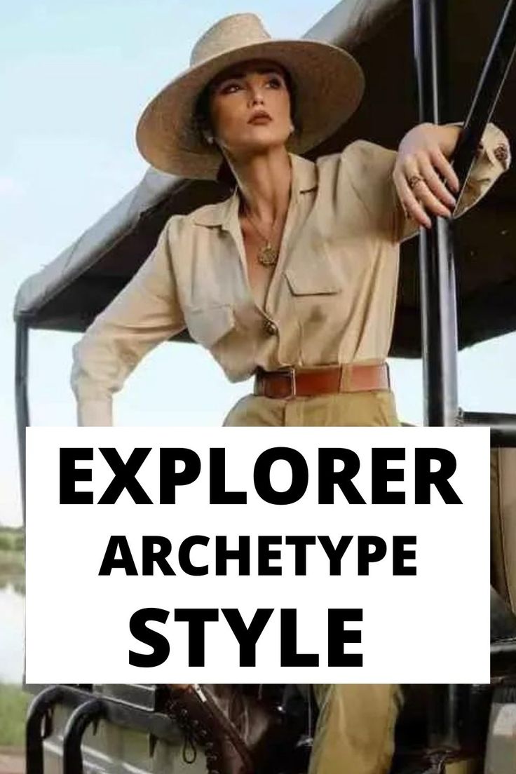 Explorer Archetype can be easily applied in personal style and everyday wardrobe. Recently, the theory of archetypes has become very popular, the founder of Archeology Outfit Women, Female Explorer Aesthetic, The Explorer Archetype, Huntress Archetype Style, Adventure Outfit Exploring, Mother Archetype Style, Vintage Safari Outfit, The Mystic Archetype Outfits, Adventure Outfit Aesthetic