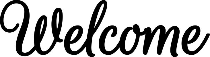 the word welcome written in black ink