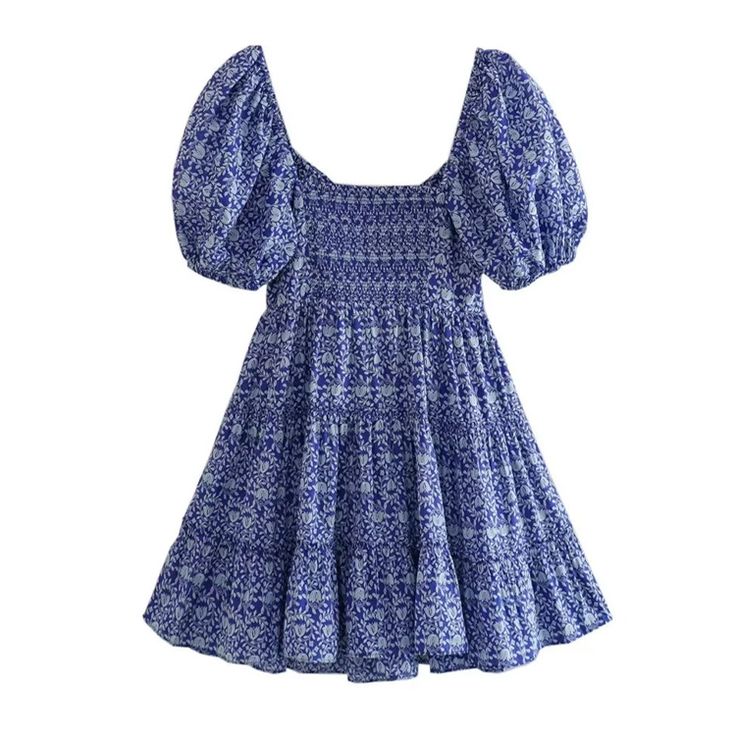 DETAILS Dress Cold gentle machine wash Product ID: SX23070705 Size Guide Dress Size chart Size/cm Bust Waist Length S 86 70 82 M 90 74 83 L 94 78 84 Spring Non-stretch Dresses With Puff Sleeves, Spring Puff Sleeve Non-stretch Dress, Blue Flowy A-line Dress, Blue Floral Print Sundress With Square Neck, Blue Floral Print Puff Sleeve Dress, Bohemian Dress With Smocked Back And Puff Sleeves, Blue Square Neck Sundress With Floral Print, Summer Smocked Puff Sleeve Dress, Non-stretch Cotton Summer Dress