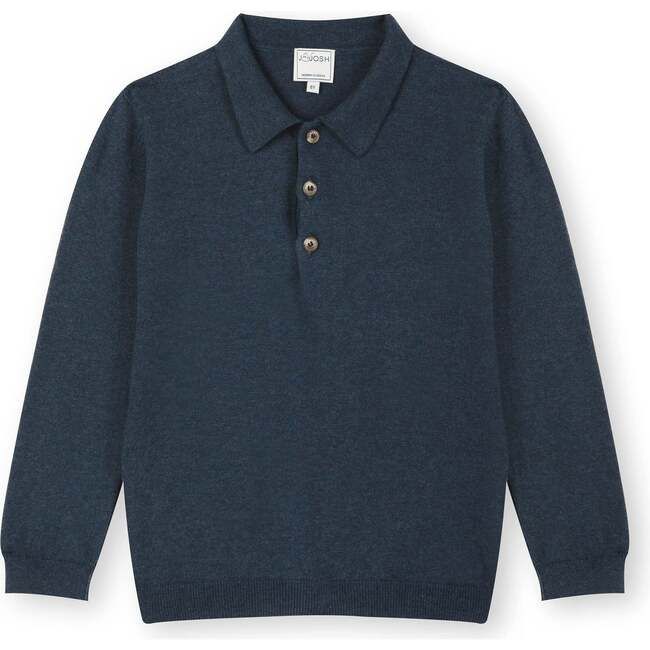 Strike the perfect balance between effortless sophistication and versatility with our boys' knitted polo sweater. Crafted by artisans in Italy, it is soft, lightweight and supple - the essence of Italian style. Made from 100% luxury Egyptian cotton and finished with a knitted collar and button placket, this jumper features a classic design that looks charming when paired with chinos or jeans and a T-shirt or a polished classic-cut shirt. Ideal for spring, summer and early autumn. SIZE AND FIT: European sizing - we recommend purchasing the next size up. For example, if the child is 4.5 years old, we would recommend taking a size 6Y. https://jandjosh. com/pages/size-guide | J&Josh | Polo Shirt Sweater, Dark Denim (Navy Blue, Size 10Y) | Maisonette collects the best children’s products from a Navy Collared Polo Sweater For Fall, Classic Navy Polo Sweater For Fall, Blue Merino Wool Polo Sweater With Ribbed Collar, Classic Blue Polo Sweater For Fall, Blue Casual Polo Sweater With Ribbed Cuffs, Navy Collared Polo Sweater For Winter, Classic Blue Collared Sweater, Casual Blue Merino Wool Polo Sweater, Blue Collared Polo Sweater For Winter