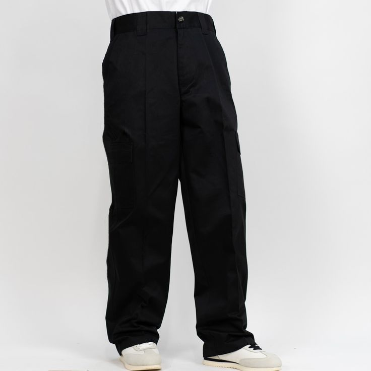 Constructed with 65% Cotton / 35% Polyester 8.5oz Twill Fit: Loose Fit Custom FB County Button & Zip Fly Closure 2 Front Slash Pockets with 2 Rear Welt Pockets & 2 Cargo Pockets Sizes 28-50w x 32 Fb County, Cargo Work Pants, Work Pants, Welt Pockets, Welt Pocket, Black Pants, White And Black, Loose Fitting, Black And White