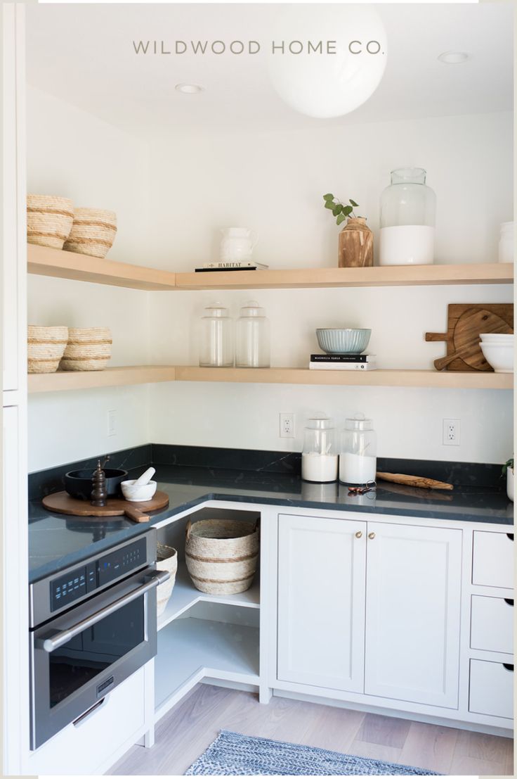 the kitchen is clean and ready to be used as a place for cooking or baking