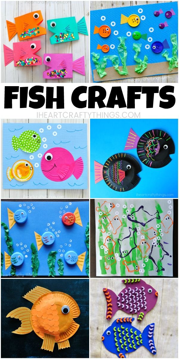 fish crafts for kids that are easy to make and great for the beach or ocean