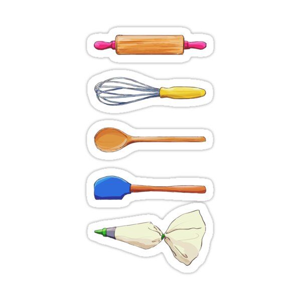 an assortment of kitchen utensils stickers