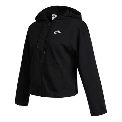 Nike Sportswear Jsy Fz Hoodie Jacket Black CJ3753-011 (Casual/Women's) Hig School, Nike Coat, Stylish Sneakers, Nike Sportswear, Hoodie Jacket, Black Nikes, Nike Jacket, Perfect Pair, Hoodies Womens