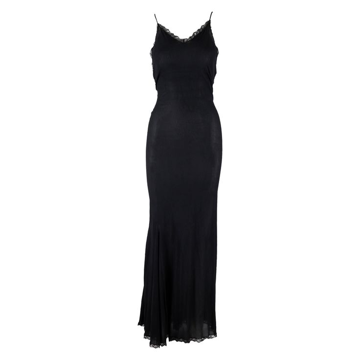 Discover the perfect evening dress. This Roberto Cavalli slip dress is crafted from a sheer black fabric with dainty lace details at the neckline and hem. A fitted silhouette and pleats at the back hem create a flattering and flowy effect. Remarks: The composition tag is missing. Bust:40;Waist:32;Hip:40;Length:152 Material: Mixed Fabric Summer Dress Black, Sheer Slip Dress, Roberto Cavalli Dress, Tuxedo Dress, Runway Collection, Spice Girls, Mixing Fabrics, Ruched Dress, Beaded Dress