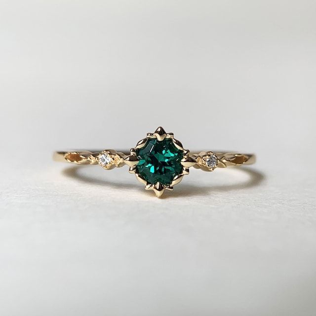 JYNICE - Etsy Emreld Wedding Rings, Green Topaz Engagement Ring, Dainty Emerald Engagement Ring, Dainty Whimsical Engagement Ring, Emerald Engagement Ring Simple, Engagement Ring Green Stone, Dark Green Wedding Ring, Promise Rings Emerald, Green Promise Ring