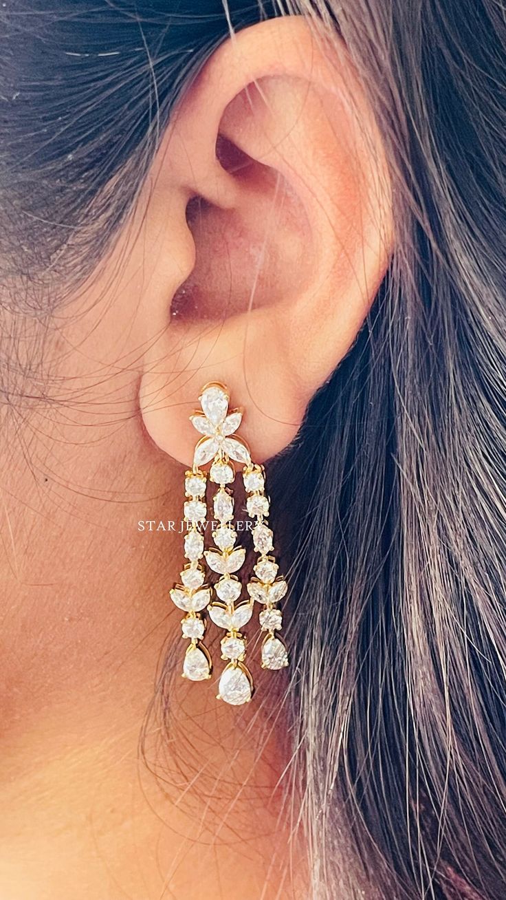 ▶ ITEM SPECIFICATION 7.50 Ct Diamond Chandelier Earrings, Lab Grown Diamond Chandelier Earring, Chandelier Bridal Earring, Marquise & Pear Cut Diamond Earring  ▶ PRODUCT DETAILS Diamond Type : Lab Grown (CVD & HPHT) Diamond Pcs. : 64 Diamond Carat : 7.55 Ct Diamond Clarity : VVS-VS Diamond Color : E-F Diamond Shape : Round Cut & Marquise Cut & Pear Cut Setting Type : Prong Metal Customization: Yellow Solid Gold - White Solid Gold - Rose Solid Gold Metal Purity - 10K-14K   All Products of the sho Diamond Chandelier Dangle Earrings For Celebration, White Hand Set Chandelier Earrings For Celebrations, Hand Set Teardrop Chandelier Earrings For Anniversary, Pear Cut Diamond Earrings, Chandelier Earring, Diamond Nose Ring, Diamond Chandelier Earrings, Diamond Chandelier, Bridal Earring