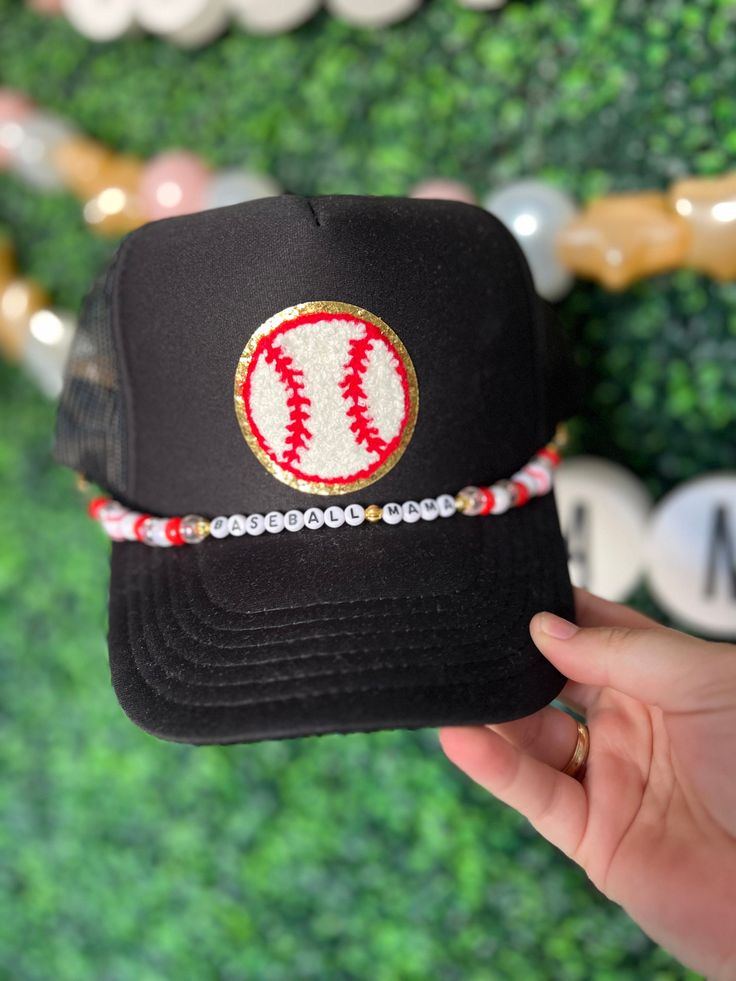 Ballpark hair? Don't care!  Every baseball or softball mom needs one of our custom trucker hats to support their favorite player! I also have softballs, footballs, soccer balls, volleyballs, hockey sticks, and basketballs!   All our hats are totally customizable, so message us to request custom colors or patches. We can build a custom listing just for you! Pre-shrunk Snapback Trucker Hat For Baseball Season, Adjustable Sports Fan Trucker Hat, Adjustable Trucker Hat With Team Logo, Adjustable Team-colored Trucker Hat For Game Day, Team-colored Adjustable Trucker Hat, Adjustable Team-colored Trucker Hat, Adjustable Flat Bill Baseball Cap For Game Day, Adjustable Fitted Hat For Game Day, Sporty Adjustable Trucker Hat For Game Day