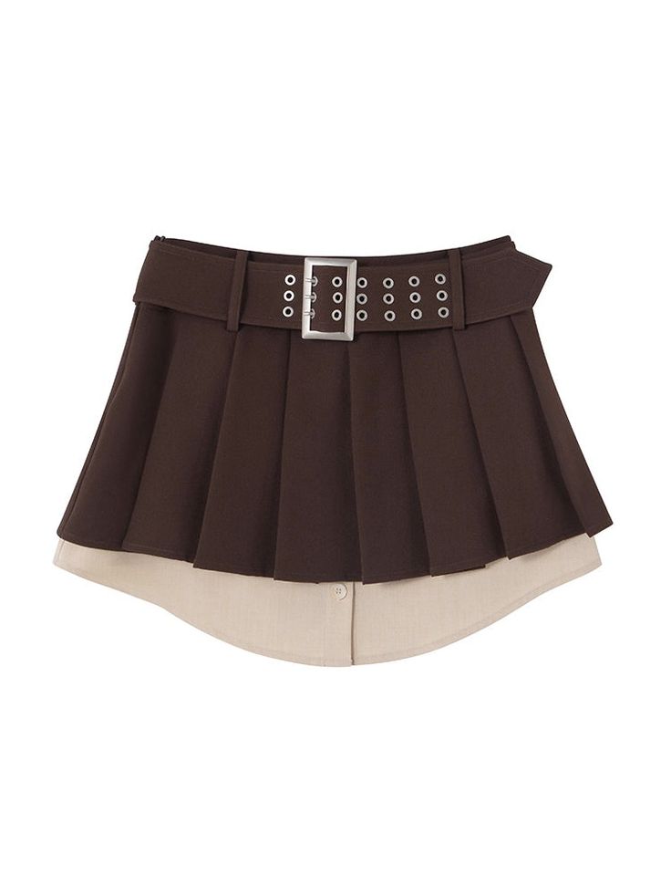 Material: Polyester65.5%/5.1%/Other29.4%
Model: 172cm/52.5kg



Length
Waist
Hip


S
37cm
68cm
92cm


M
38cm
72cm
96cm


L
39cm
76cm
100cm Fall Pleated Tiered Mini Skirt, Pleated Tiered Mini Skirt With Relaxed Fit, Brown Pleated Tennis Skirt, Brown Pleated Short Skort, Pleated Brown Mini Skirt For Work, Brown Pleated Mini Skirt For Work, Layered Fitted Chic Skirt, Spring Brown Pleated Skort, Spring Brown Mini Pleated Skirt