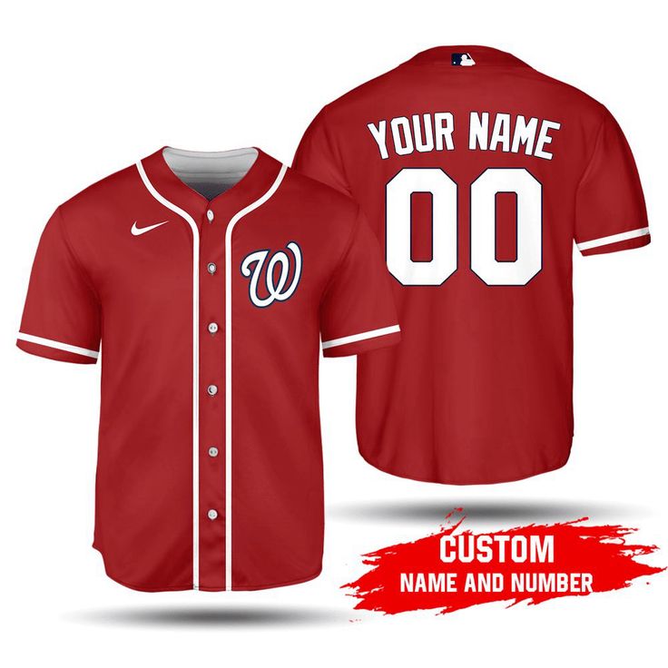 MLB Washington Nationals Custom Name Number 2023 Alternate Jersey Red Baseball Jersey Unisex Shirt, Gift For Men And Women Cheap Red Crew Neck Baseball Jersey, Red Baseball Jersey, Minnie Mouse Shirts, Personalized Jersey, Custom Baseball Jersey, Reds Baseball, Washington Nationals, Measurement Chart, New York Mets