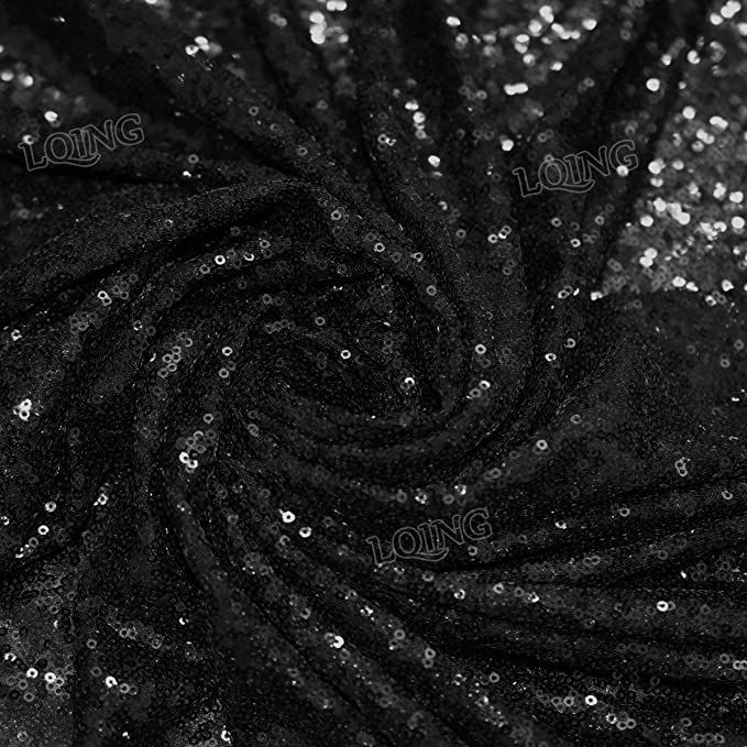 black and white photo of glitter fabric