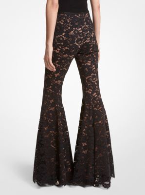 Winter 2023 Runway, Flared Pants, Indian Wear, Flare Pants, Floral Lace, Side Zipper, Cashmere, In Italy, Michael Kors